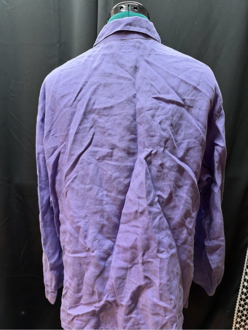 Lavender Button-Up Work Shirt Jacket - Picture 2 of 3